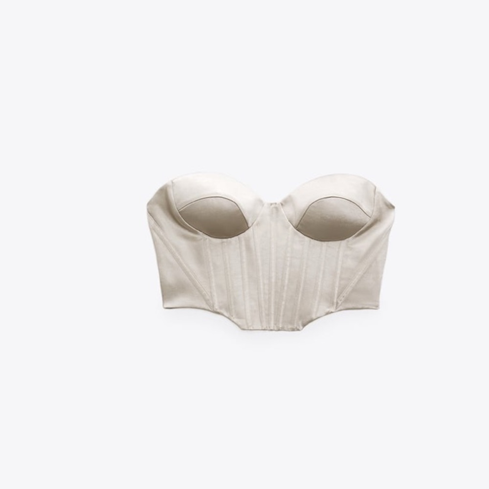 Zara satin corset top